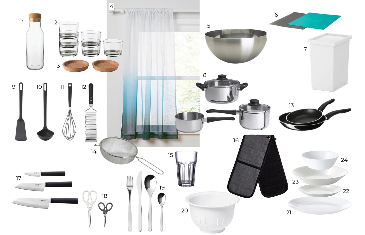 studio apartment kitchen tools
