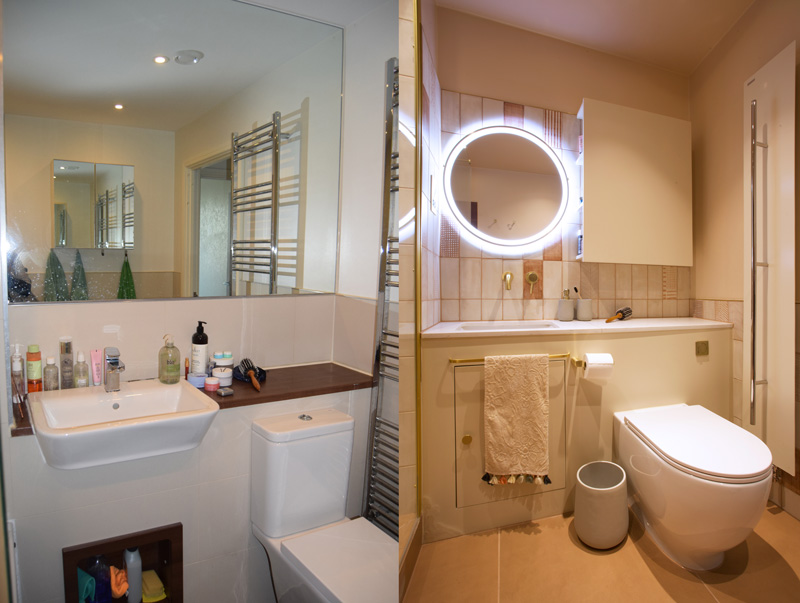 bathroom before and after