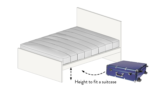 bed suitcase