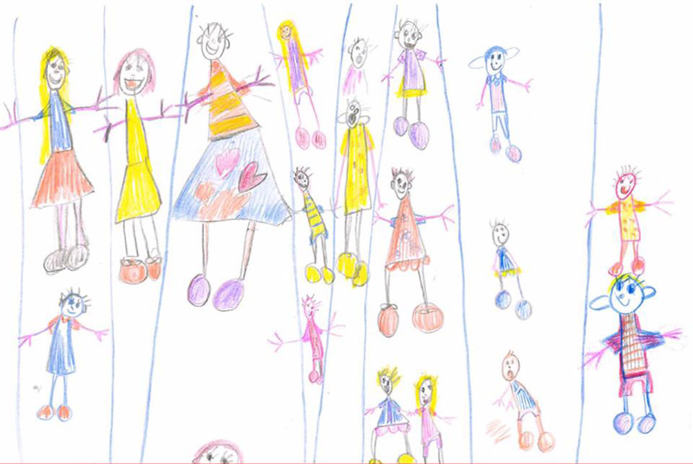 bespoke wallpaper by a 5 year old first